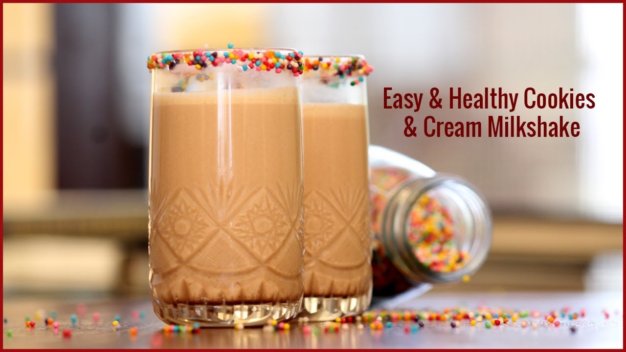 3 Ingredient | Easy & Healthy Cookies & Cream Milkshake | Recipes