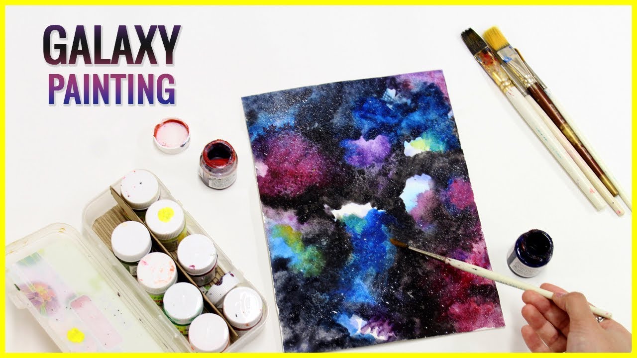 DIY I Galaxy Painting Using Watercolours