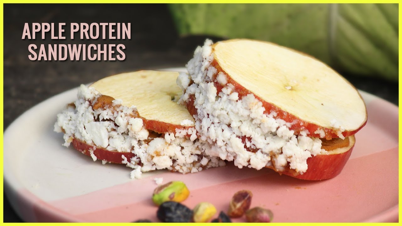 Recipe I Healthy Fruit Snack For Kids I Apple Protein Sandwiches