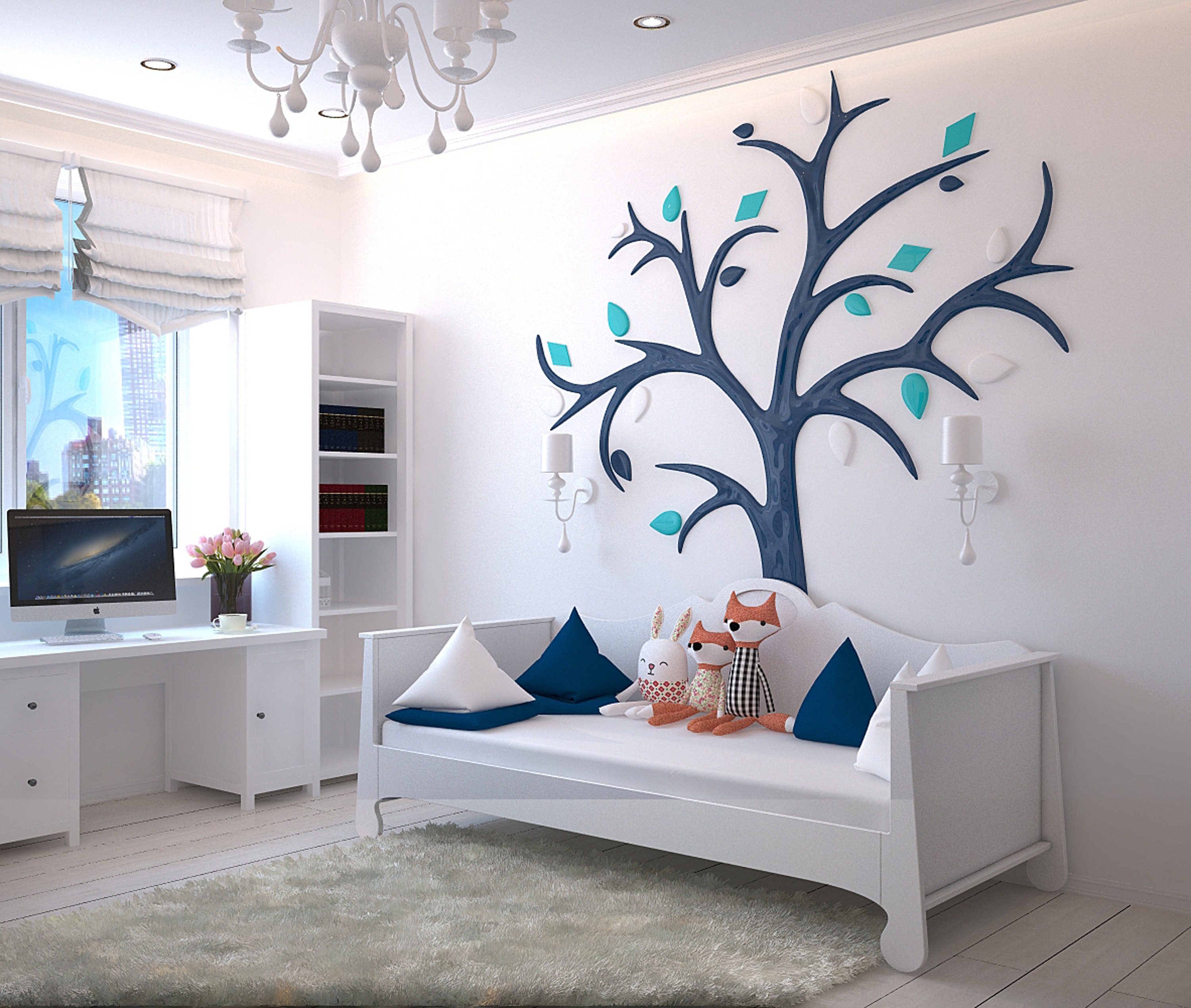 Kids room painted with antibacterial paint 