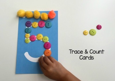 Counting activities kidsstoppress.com Trace with Buttons