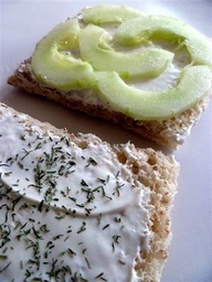 Cucumber creamcheese herb sandwich
