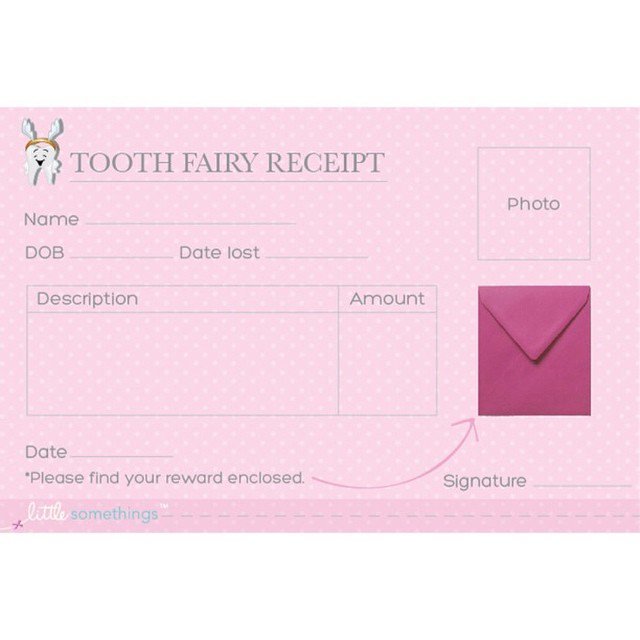 Tooth fairy receipt