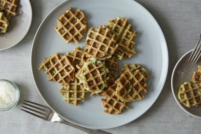 Waffled Zucchini-Parmesan Fritters