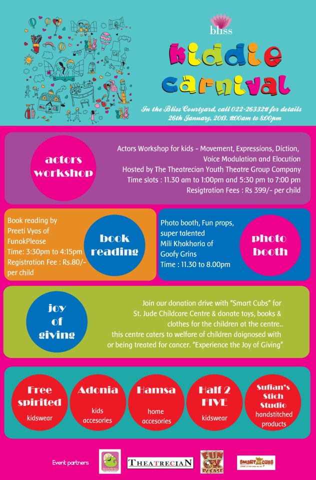bliss kiddie carnival 2013 schedule