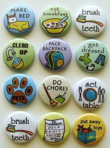 magnetic badges kids routine planner