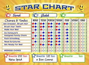 star reward chart for kids