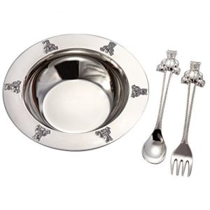 steel bowl fork spoon for babies