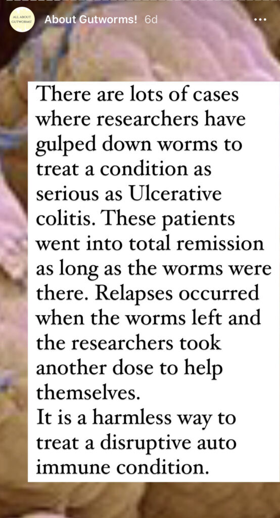 worms in gut